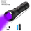 Miniatura: UV Flashlight LED 395nm torch Lamp Purple Violet Ultraviolet ray 5Mode Zoom 