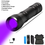 Miniatura: UV Flashlight LED 395nm torch Lamp Purple Violet Ultraviolet ray 5Mode Zoom 