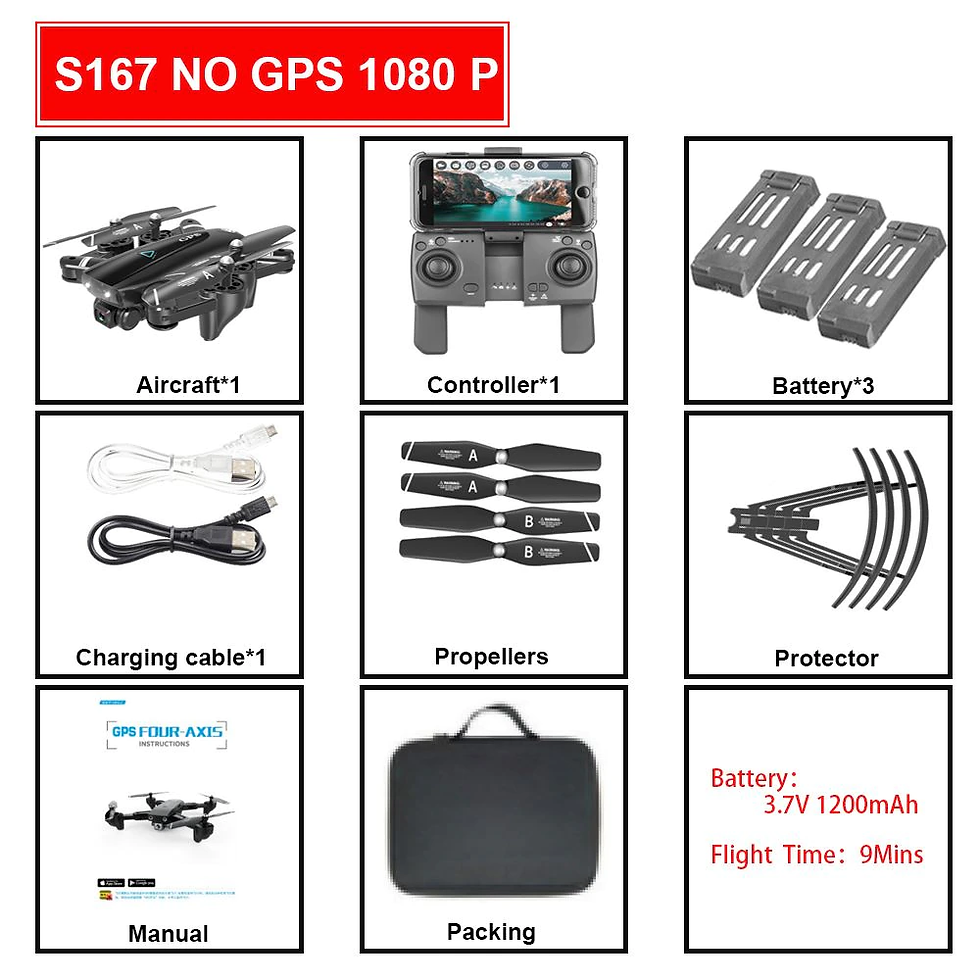 Miniatura: Vimillo S173 Drone With  4K Professional HD Dual Camera Foldable RC Quadcopter 