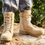 Miniatura: Men Desert Tactical Military Boots Working Safty Shoes Army Militares Tacticos 