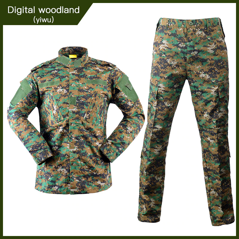Mens Jackets ACU Camouflage Tactical Clothing Digital Woodland (Y) 