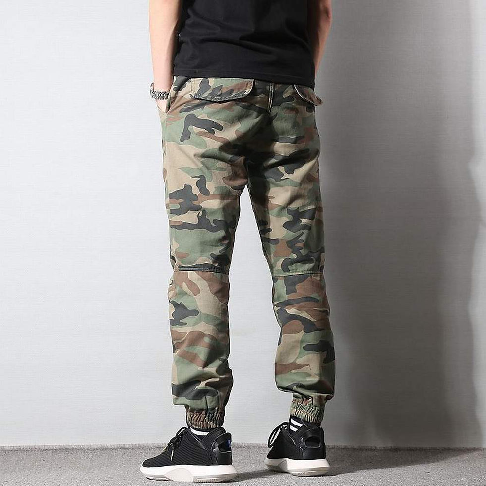 Miniatura: Autumn Brand Men Casual Wash Cotton Camouflage Cargo Jogger Pantalon Tactico 