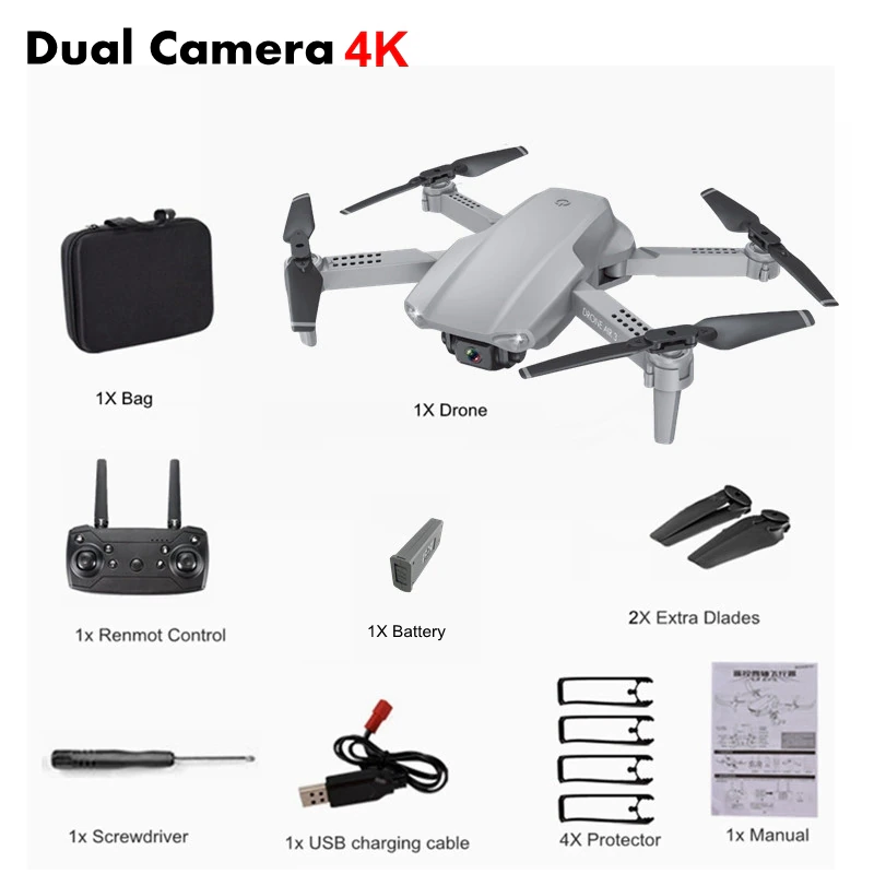 Miniatura: 2020 NEW E99 Pro2 Drone 4K HD FPV Wide Angle  Profession  Dual Camera Hight Hold