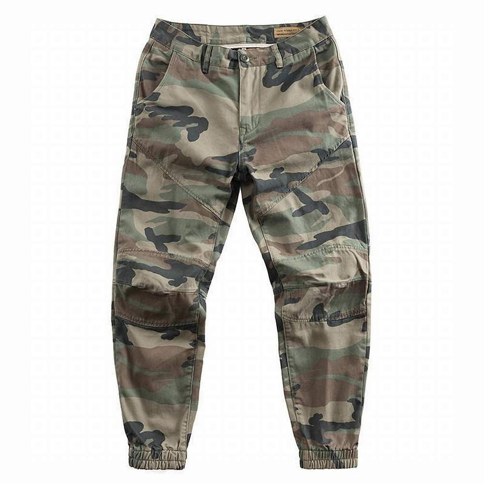 Thumbnail: Trendy Brand 100% Cotton Men Camouflage Carg Streetwear Jogger Pantalon Tactico 