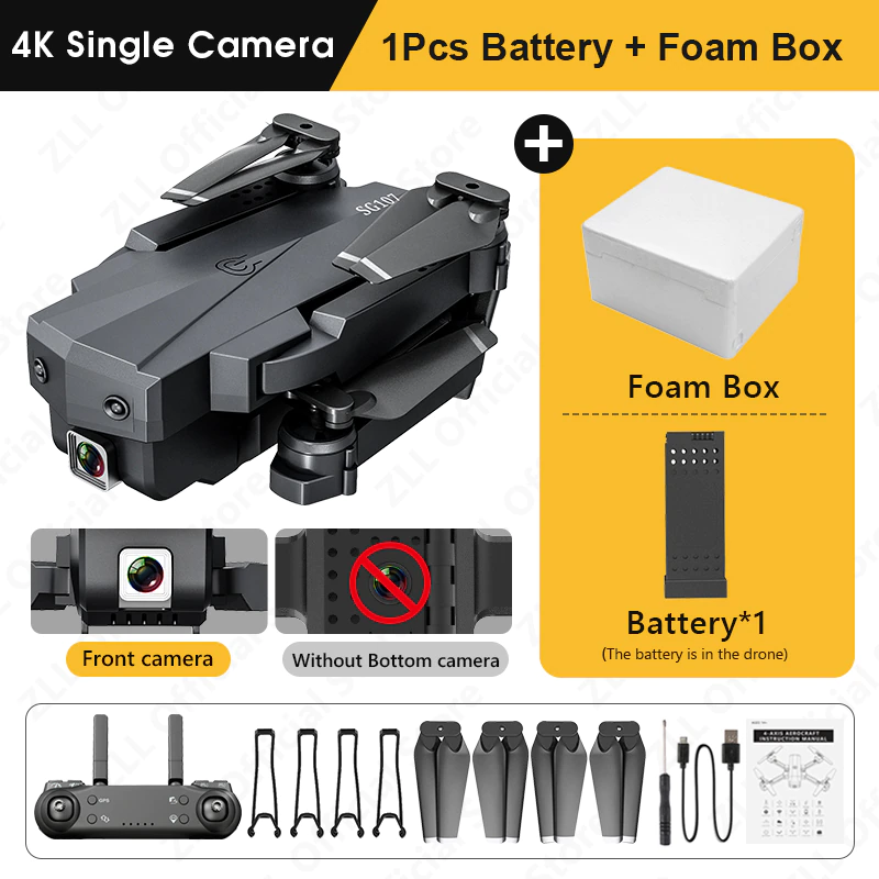 Thumbnail: ZLL SG107 Mini Drone 4K WIFI FPV Single Camera Drone profesional Dual Camera 