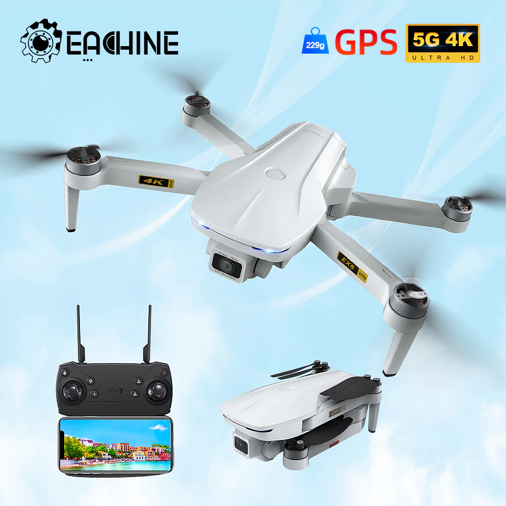 Eachine EX5 Drone 229g RC Quadcopter 4K GPS HD Mini Camera Profesional With 5G 