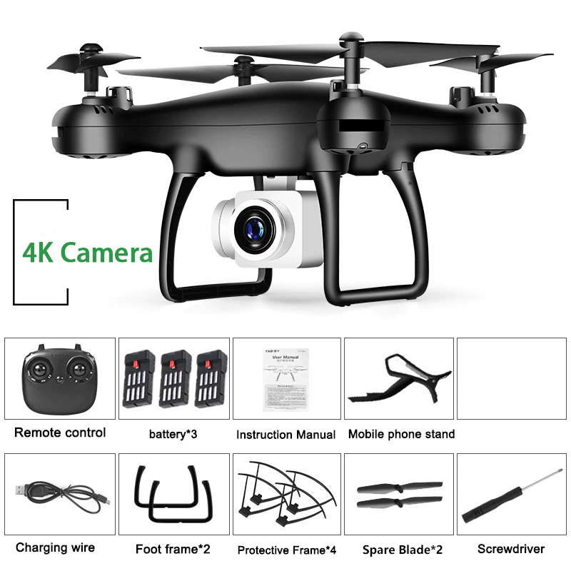 Miniatura: Drone 4k Profesional with Camera WIFI FPV RC Quadrocopter Drones Aerial 