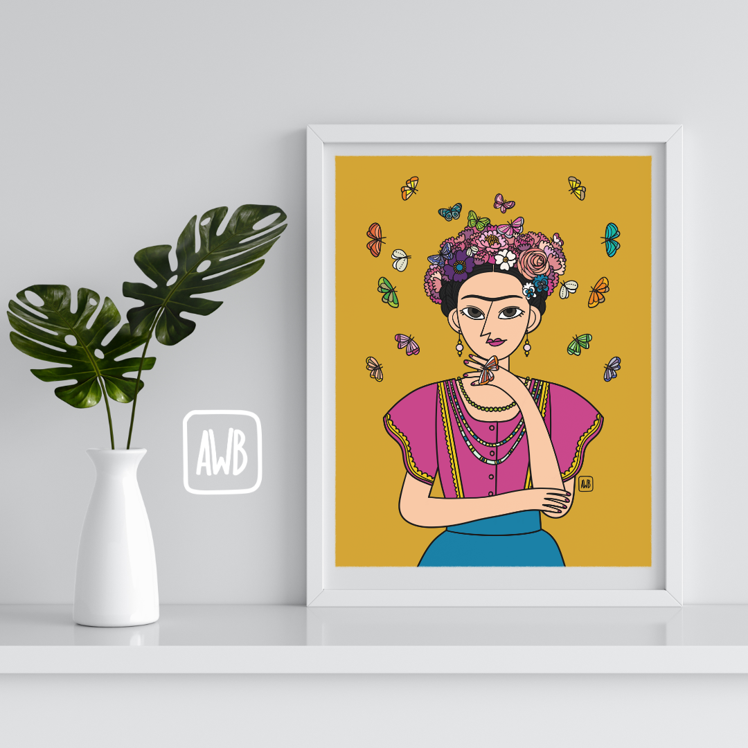Frida Kahlo and the butterflies