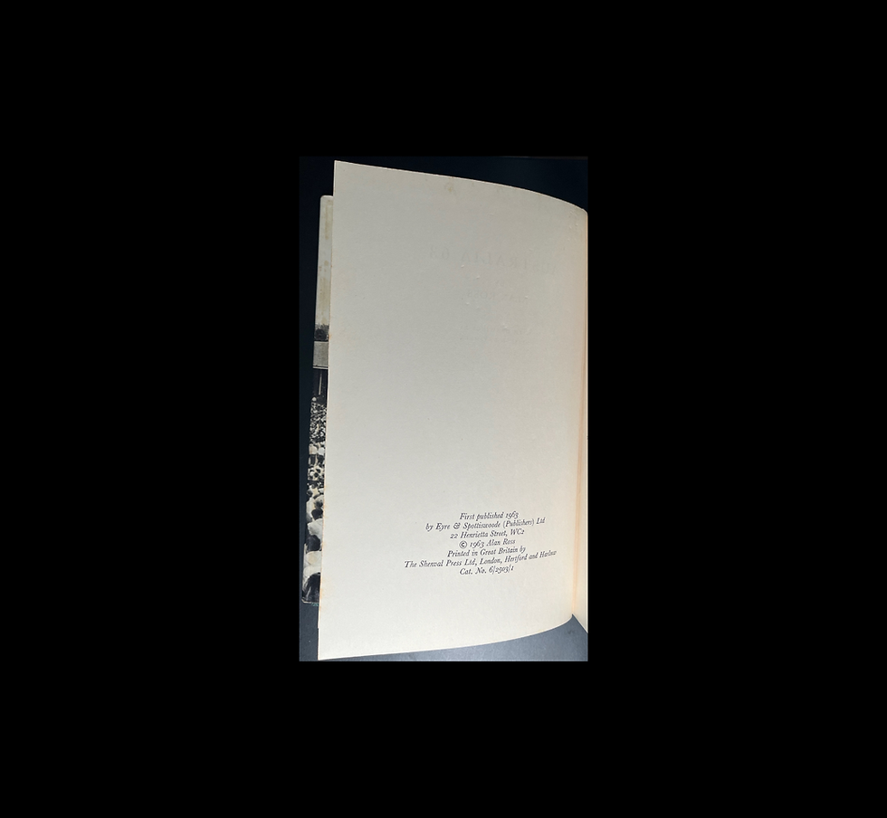 Thumbnail: Australia '63 – Alan Ross – 1963 Ashes Tour, First Edition