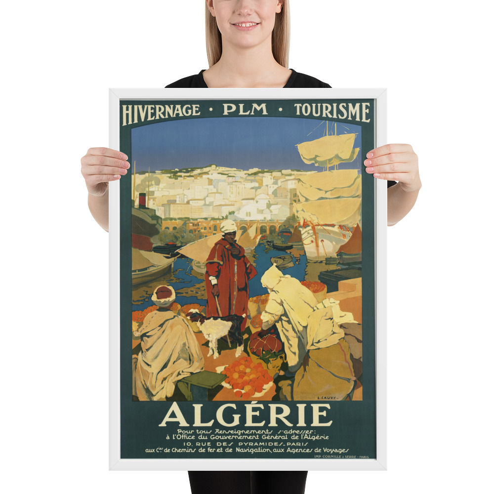 Advertising Travel Poster for Algérie (Algeria) by L Cauvy