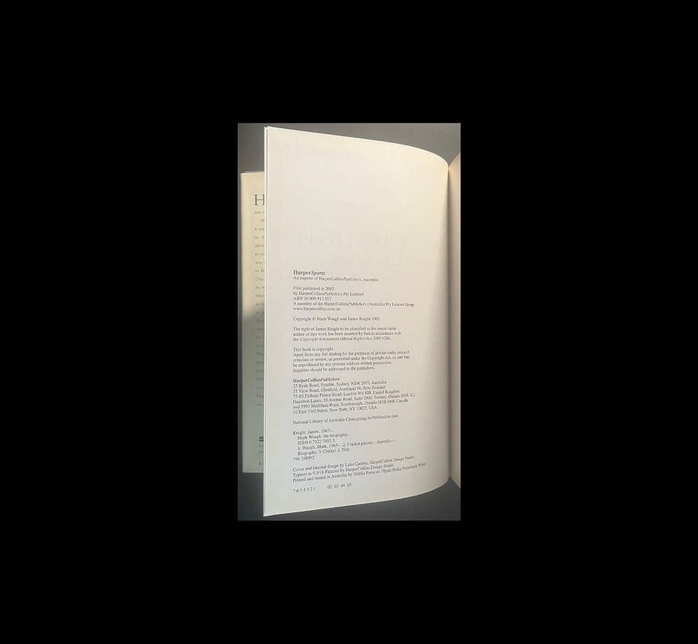 Thumbnail: Mark Waugh The Biography First Edition 2002 Hardcover | Australian Cricket Book