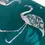 Thumbnail: teal and blush flamingo cushion