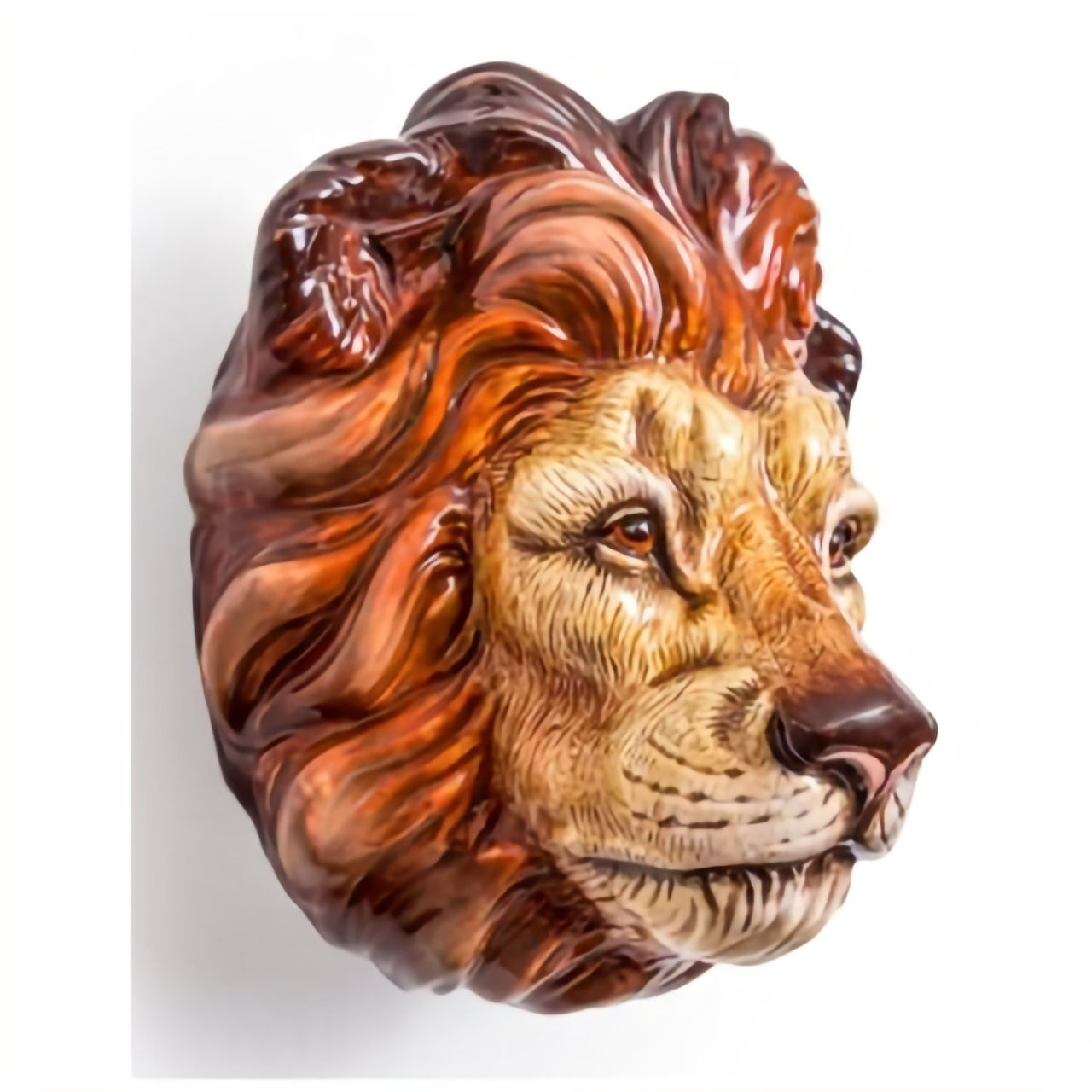 ceramic lion wall head vase
