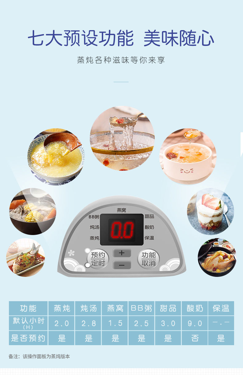 Thumbnail: Tonze  Wholesale Steam and Stew 2 in 1 BPA Free Ceramic Cookers Automatic Multi 