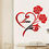 Thumbnail: 1set Love Rose Mirror Wall Stickers, Creative Art Acrylic Wall Decal, Self-adhes