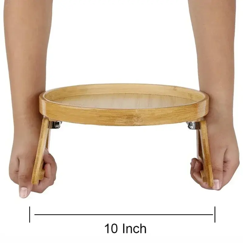 Thumbnail: Foldable Couch Tray Wood Sofa Clip on Side Table for Wide Couches Arm Tray Clipo