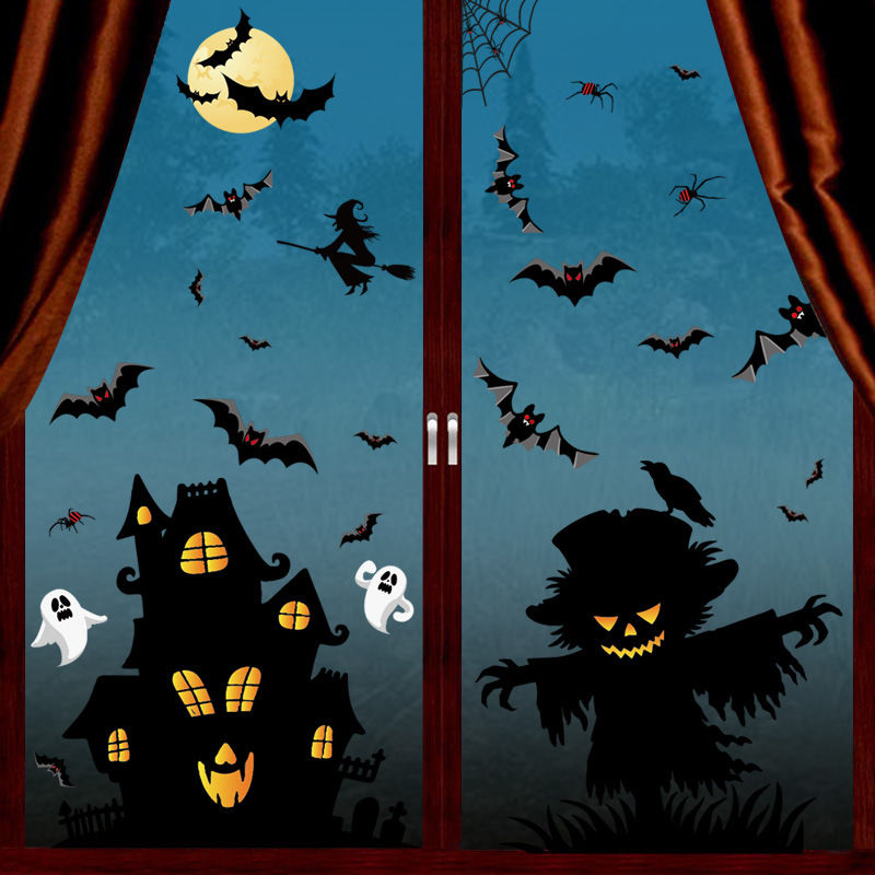 Thumbnail: Halloween Glass Showcase Scene Decoration Ghost Zombies Pumpkin Spiders Electros