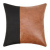 Thumbnail: High Quality Custom Square Faux Leather Linen Throw Pillows Cover Patchwork Tech