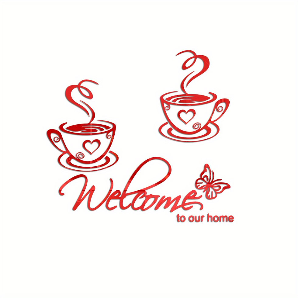 Thumbnail: 20pcs 3D Acrylic Mirror Wall Sticker, Welcome To Our Home, Wall Decals, Removabl