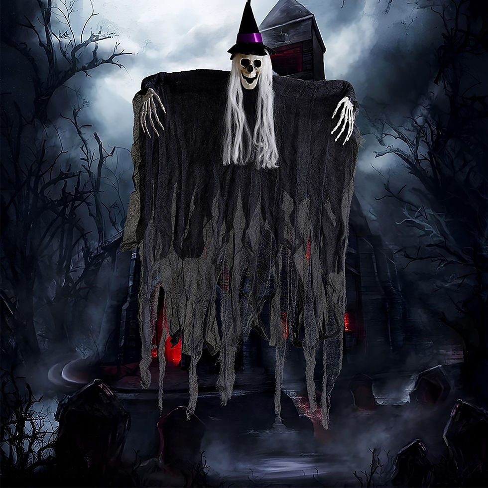 Thumbnail: Halloween Skeleton Ghost Hanging Decoration Spooky Horror Ghost Props For Outdoo