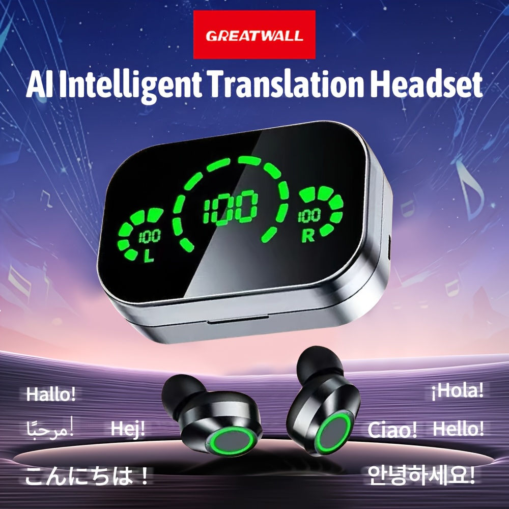 GREATWALL 2025 AI Translator Earbuds New Three-screen Intelligent Digital Displa