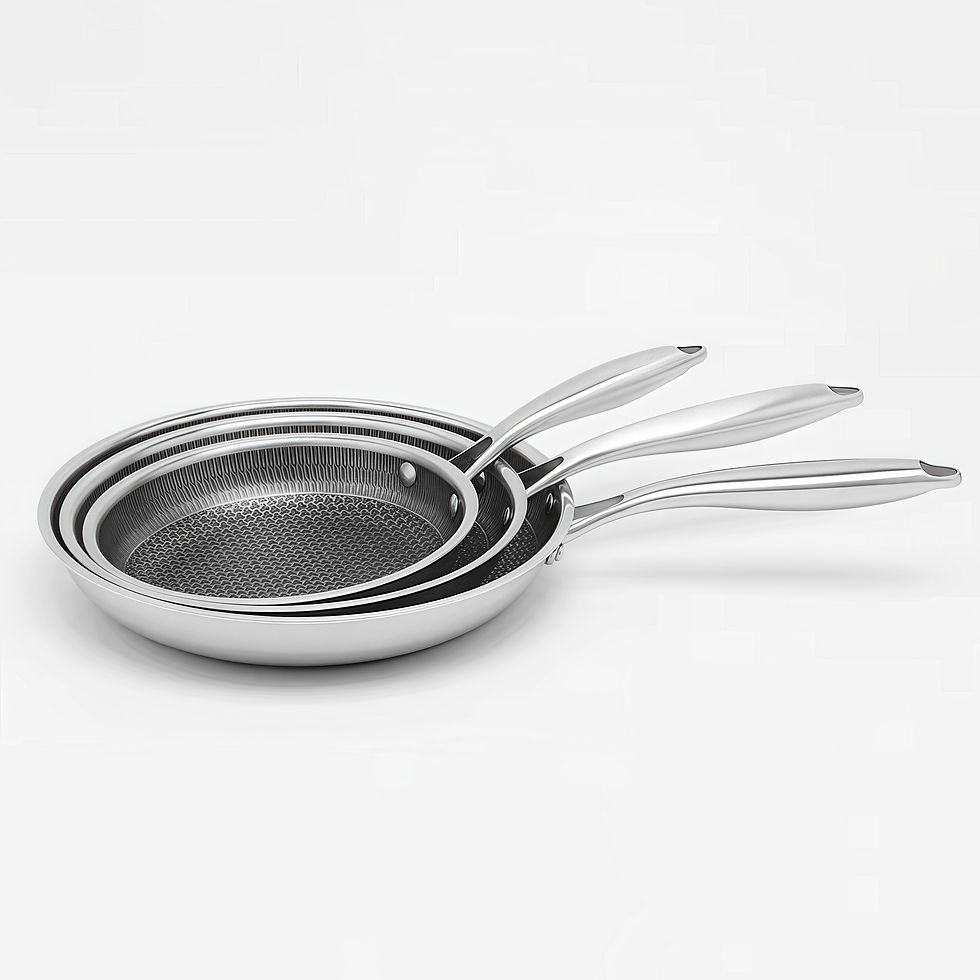 Thumbnail: Wholesale Custom Triply Non-Stick 304 Stainless Steel Induction Cookware Set 20/