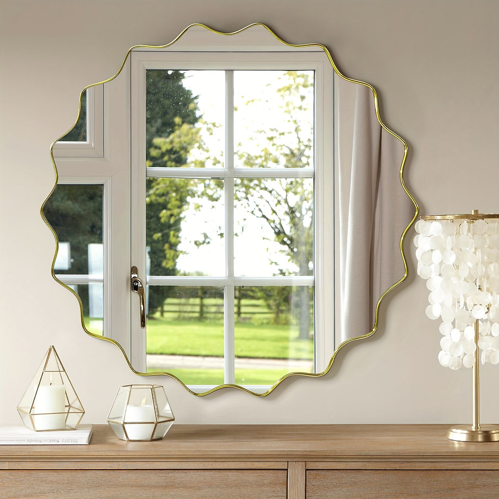 Thumbnail: Golden Sun Mirror - suitable for bathroom wall mirror, living room bedroom mirro