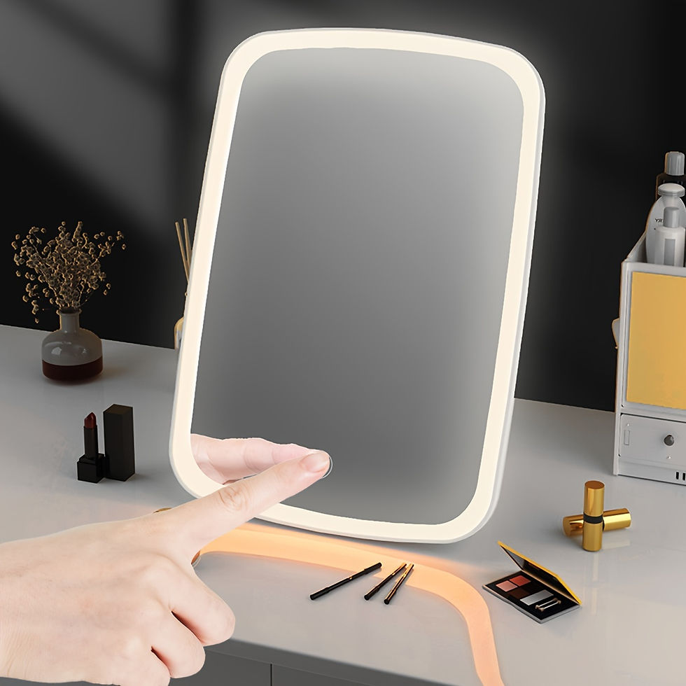 Thumbnail: A USB Charging White LED Makeup Mirror, Mirror Headlight, LED Makeup Mirror, Por