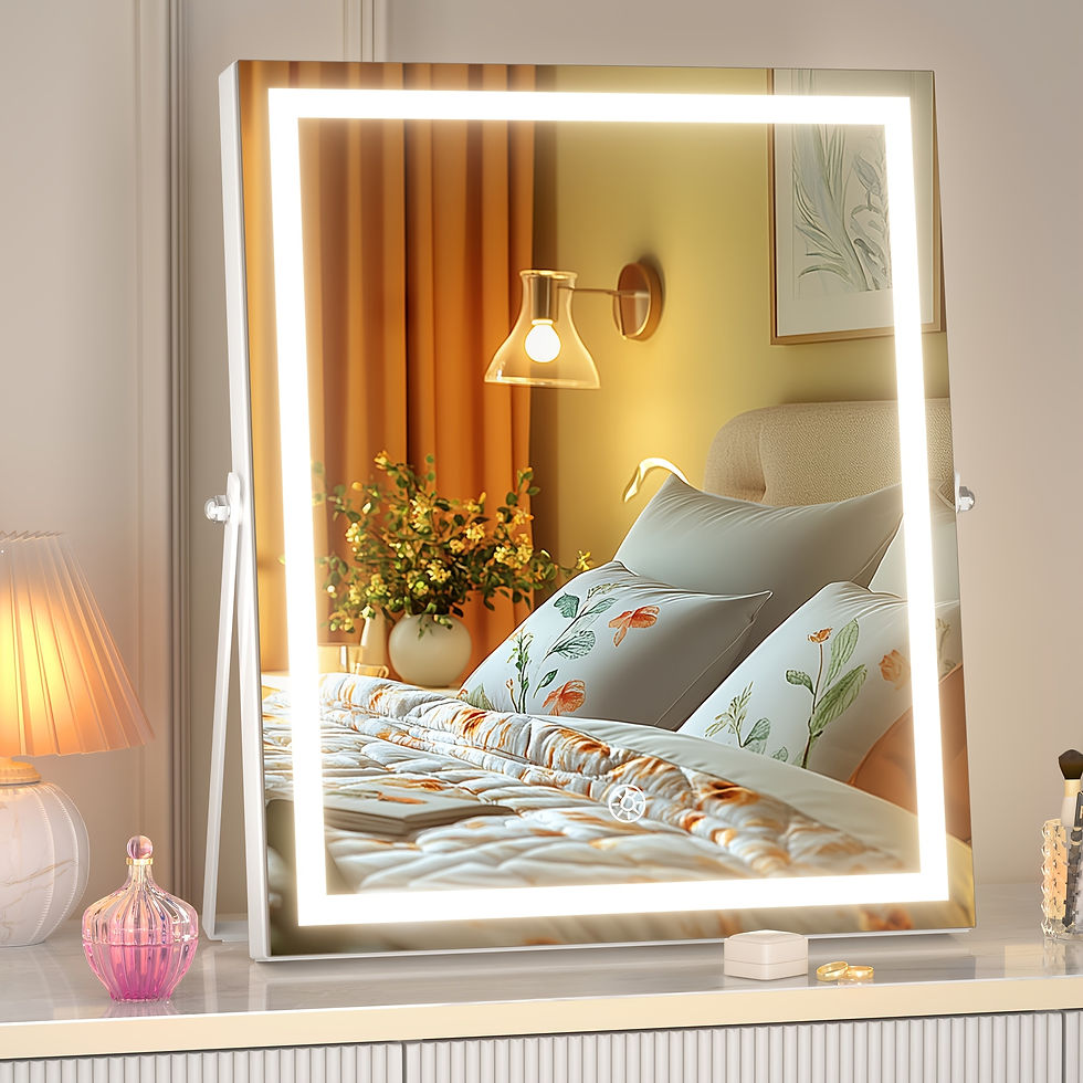 Thumbnail: 1pc Beveled Edge Round Mirror, Wall Mounted Decorative Mirror, Creative Wall Mir