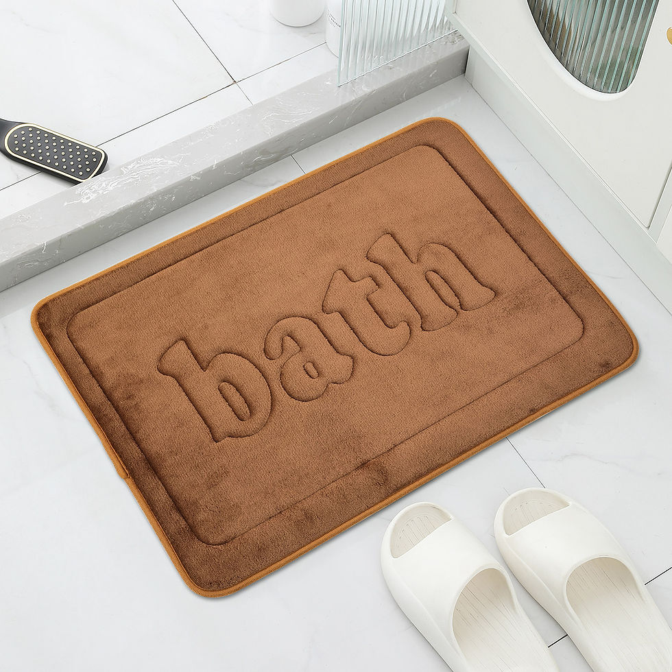 Thumbnail: Bathroom non slip floor mat, soft bathroom mat, absorbent bath mat, thick velvet
