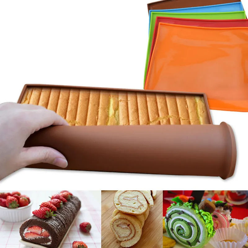 Thumbnail: Swiss Food-Grade Silicone Nonstick Cake Mold Rug Mat Nonstick Baking Tools Roll 