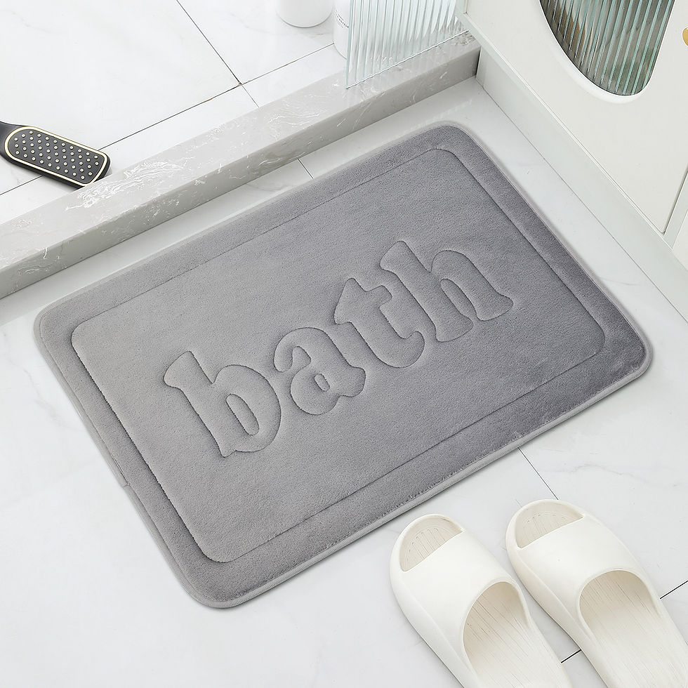 Thumbnail: Bathroom non slip floor mat, soft bathroom mat, absorbent bath mat, thick velvet