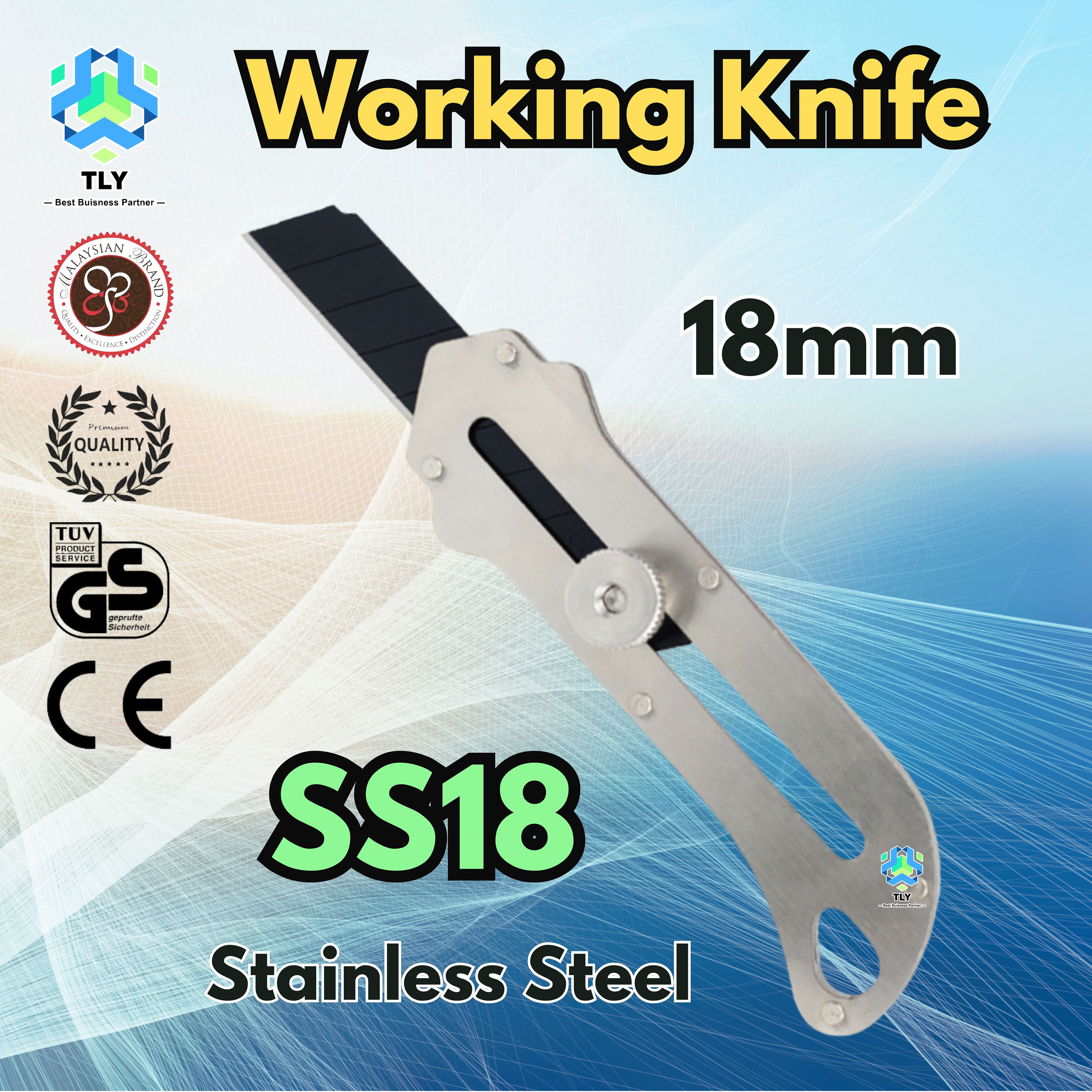 OEA04 18mm Stainless Steel Working Knife SS18