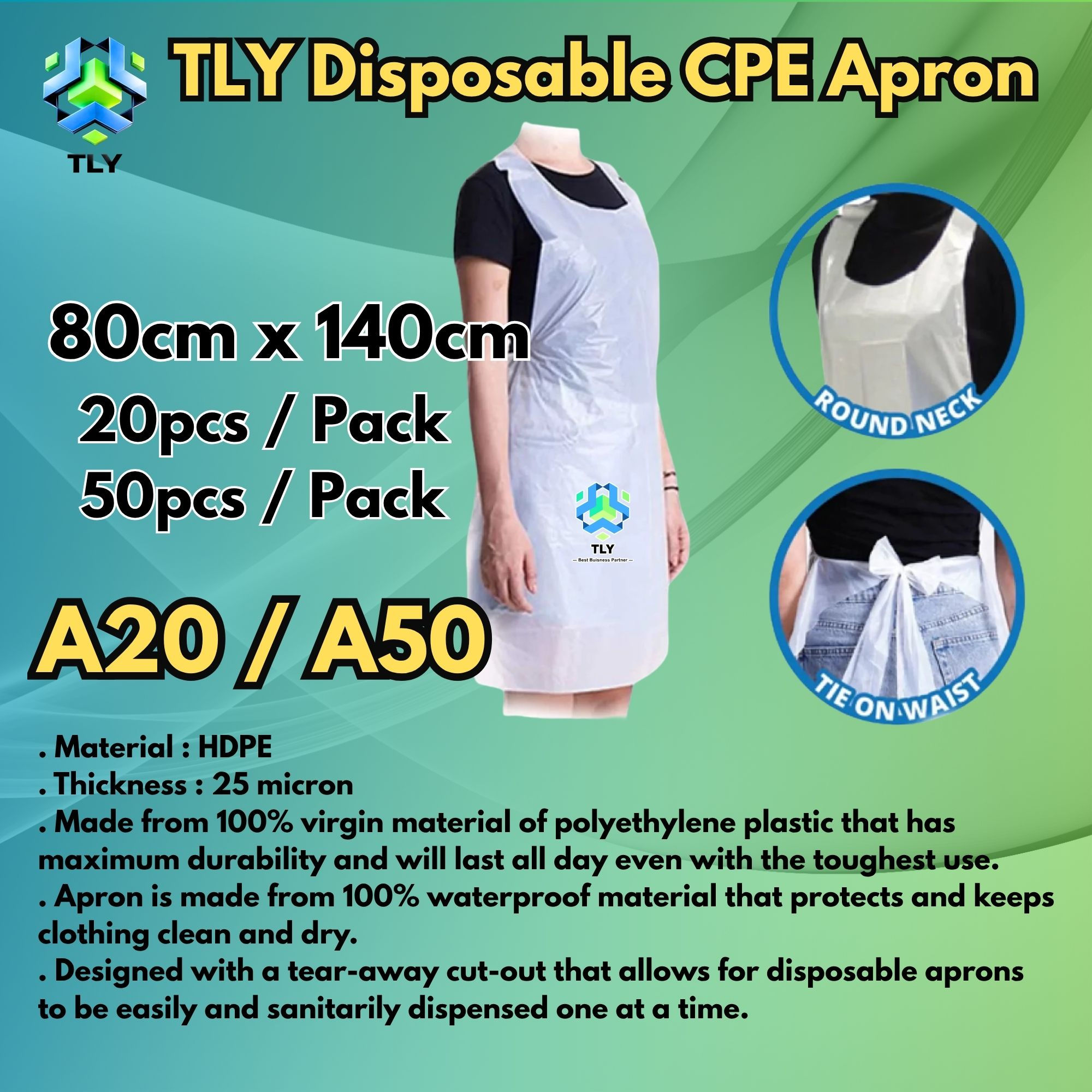 EE-E07 TLY Disposable CPE Apron