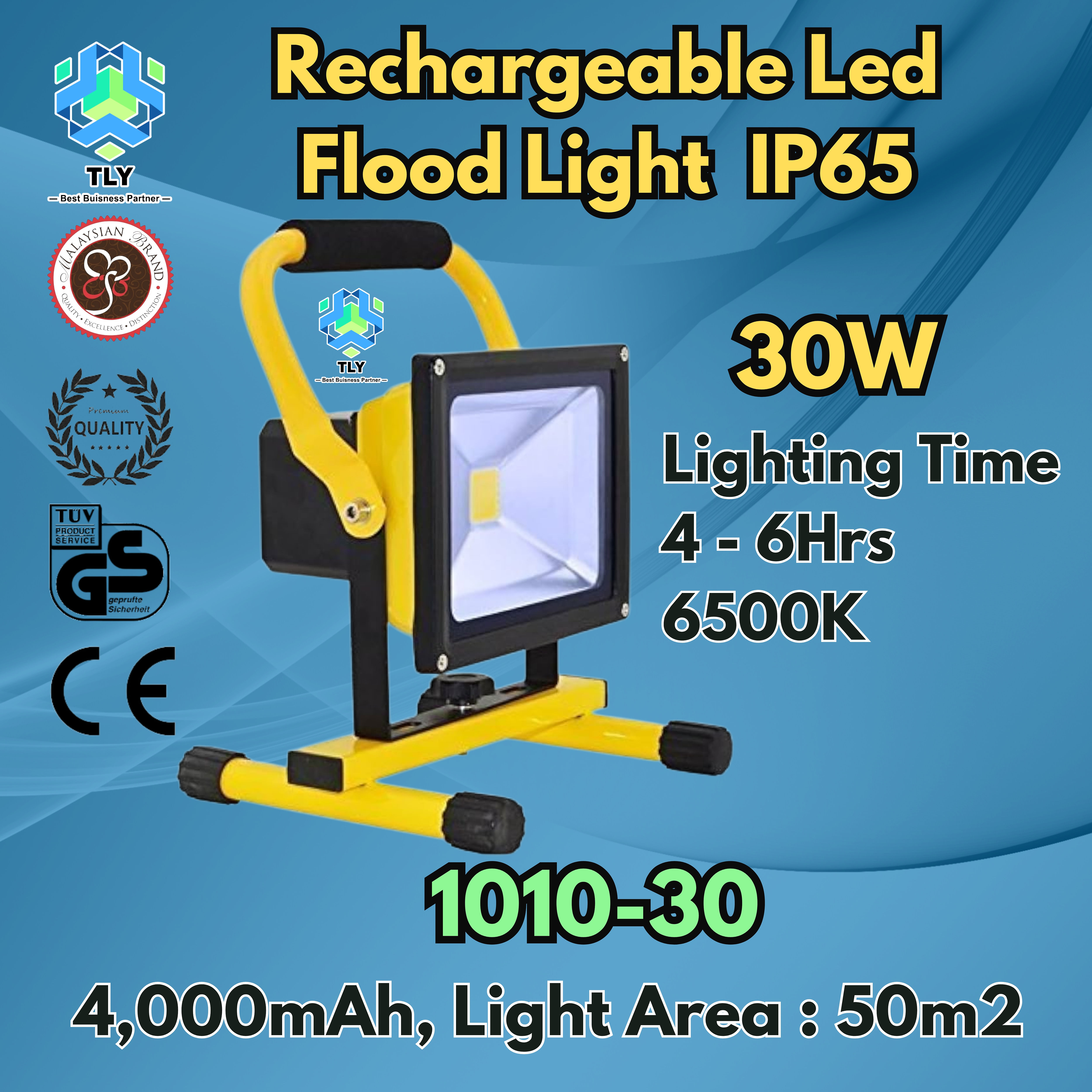 GIC01 Rechargeable Led Flood Light IP65 1010-30W