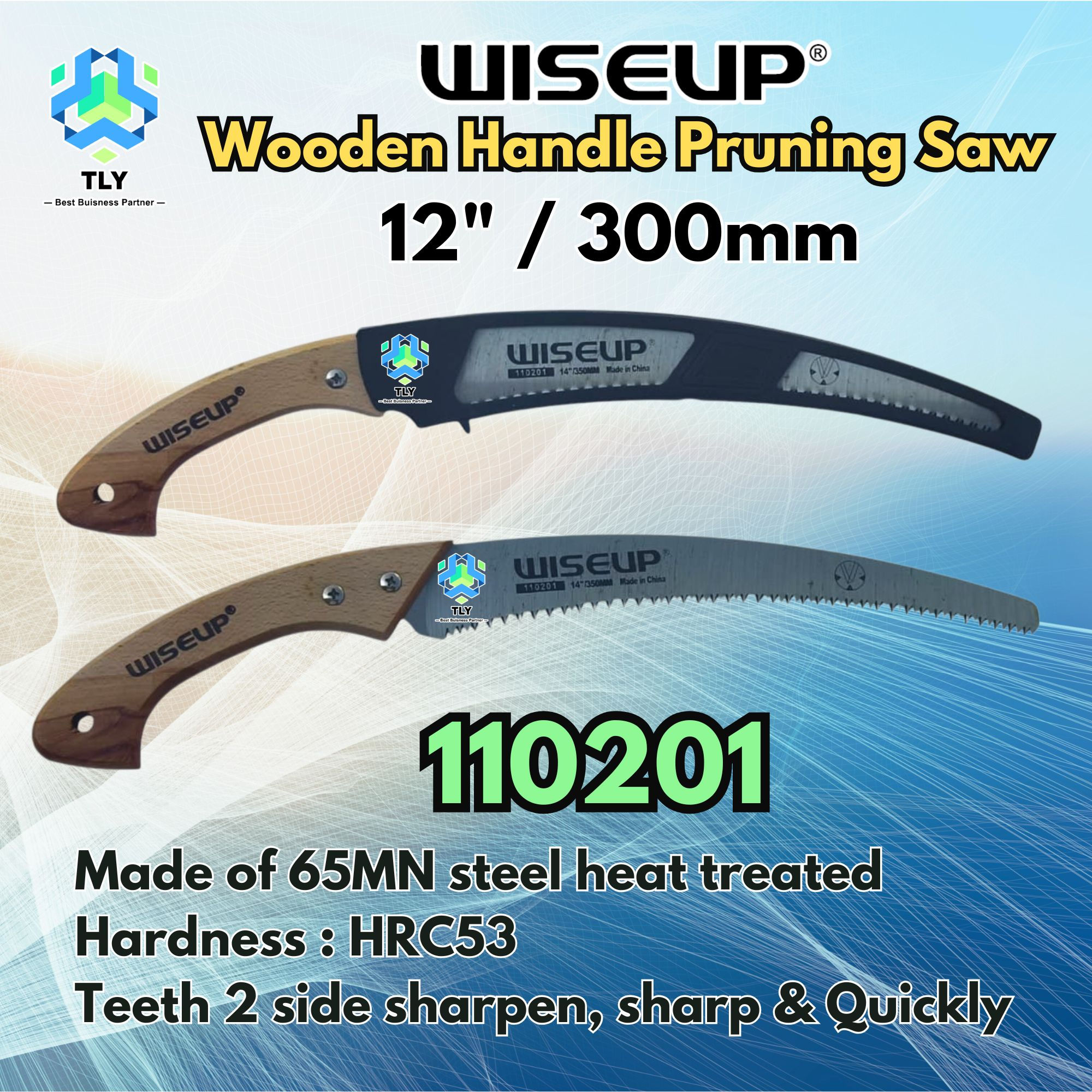OND01 Wiseup Wooden Handle Pruning Saw 110201