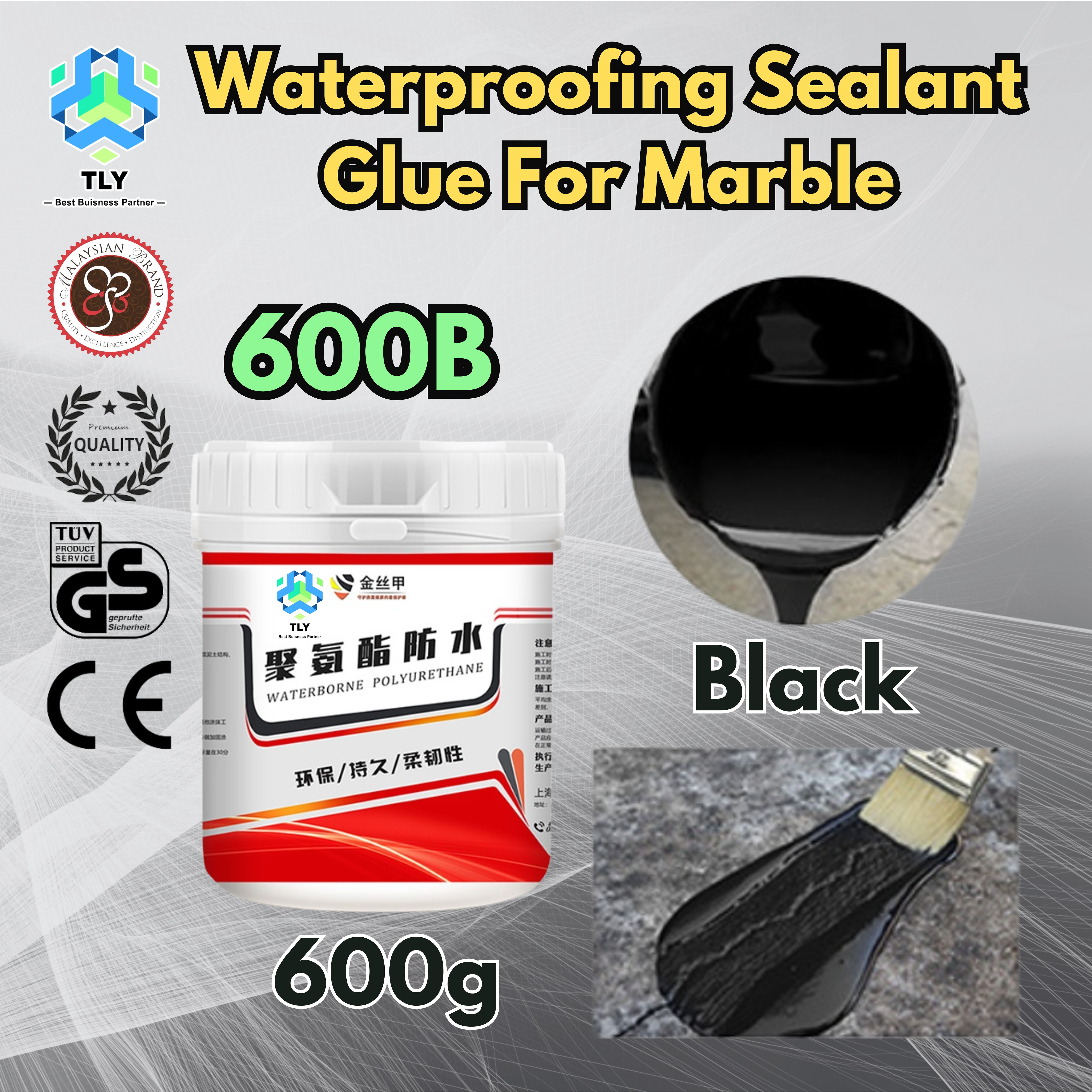 LFC03 Waterproof Sealant Glue For Marble Black 600B