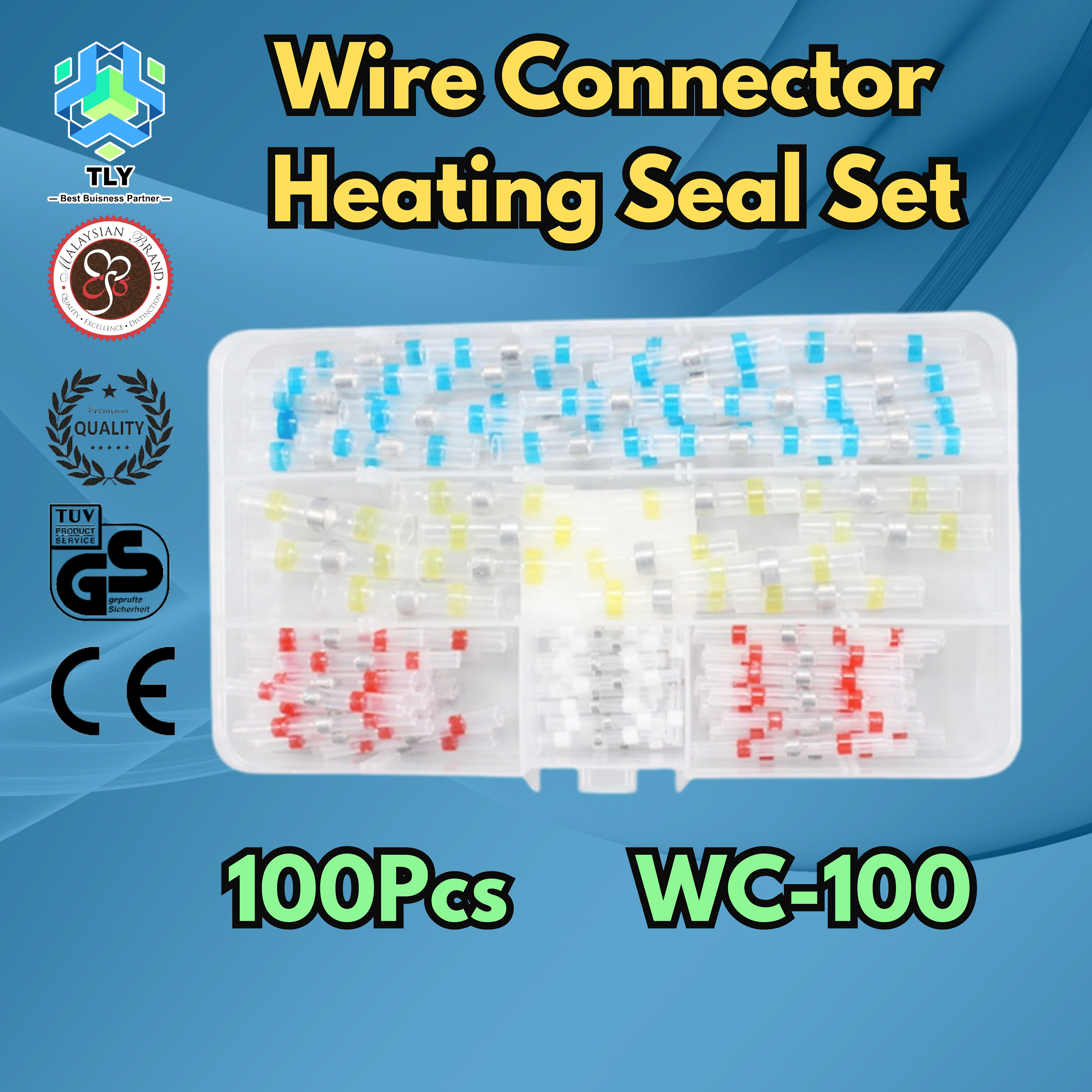 GLD02 100Pcs Wire Connector Heating Seal Set