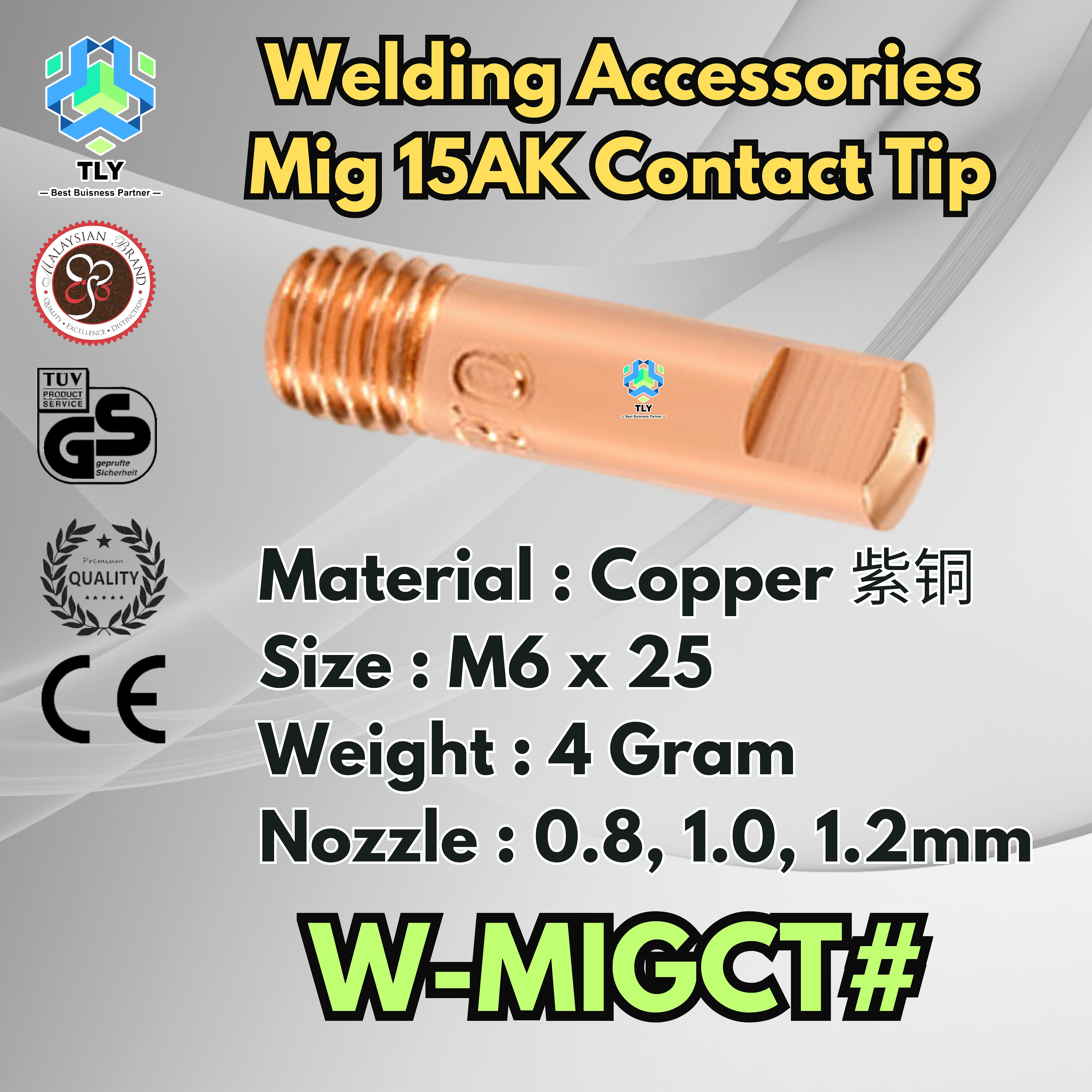 FIAA10 MIG 15AK Contact Tip Copper 4g