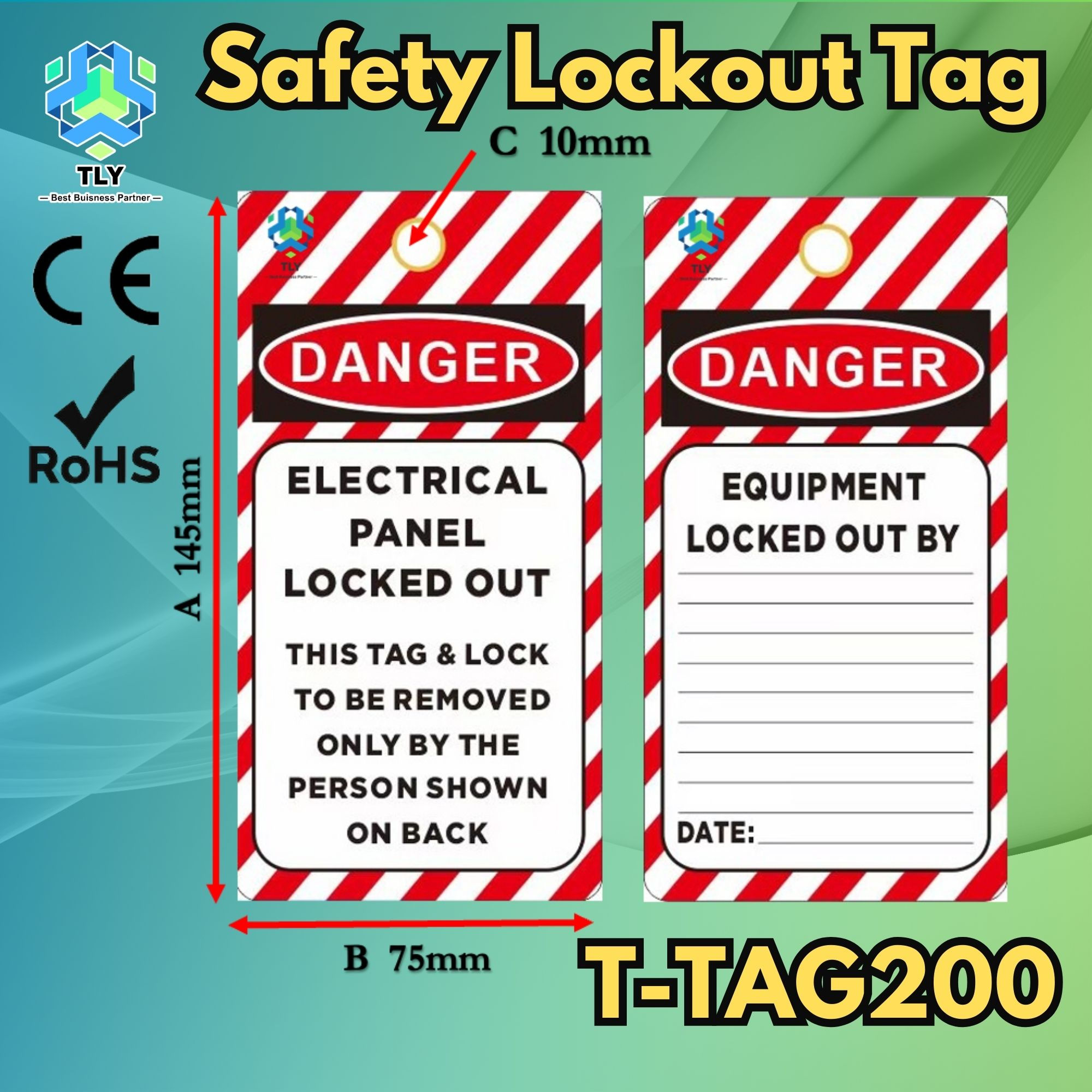 EQA06 TLY Safety Lockout Tag T-TAG200