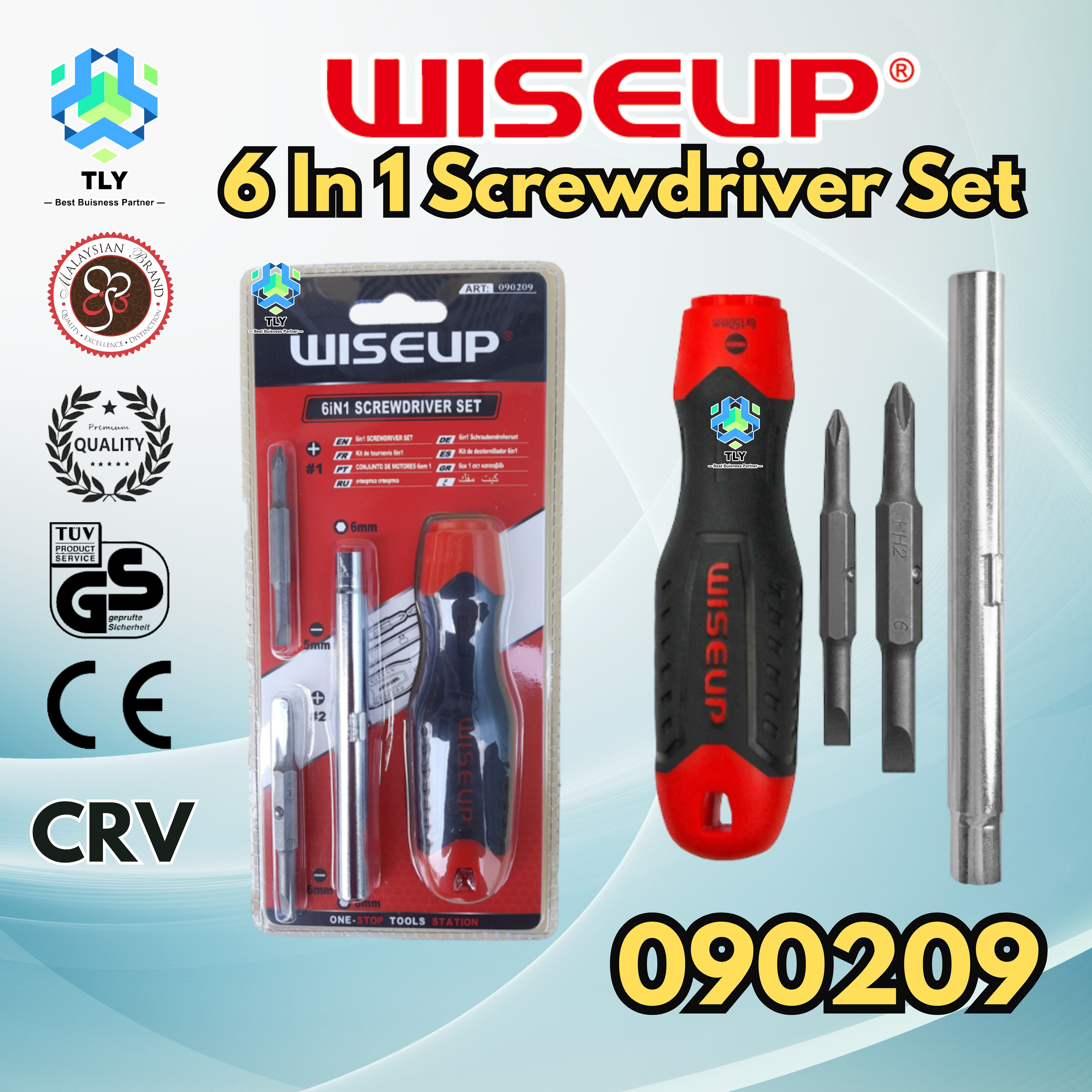 JIB09 Wiseup 6 In 1 Srewdriver Set 090209