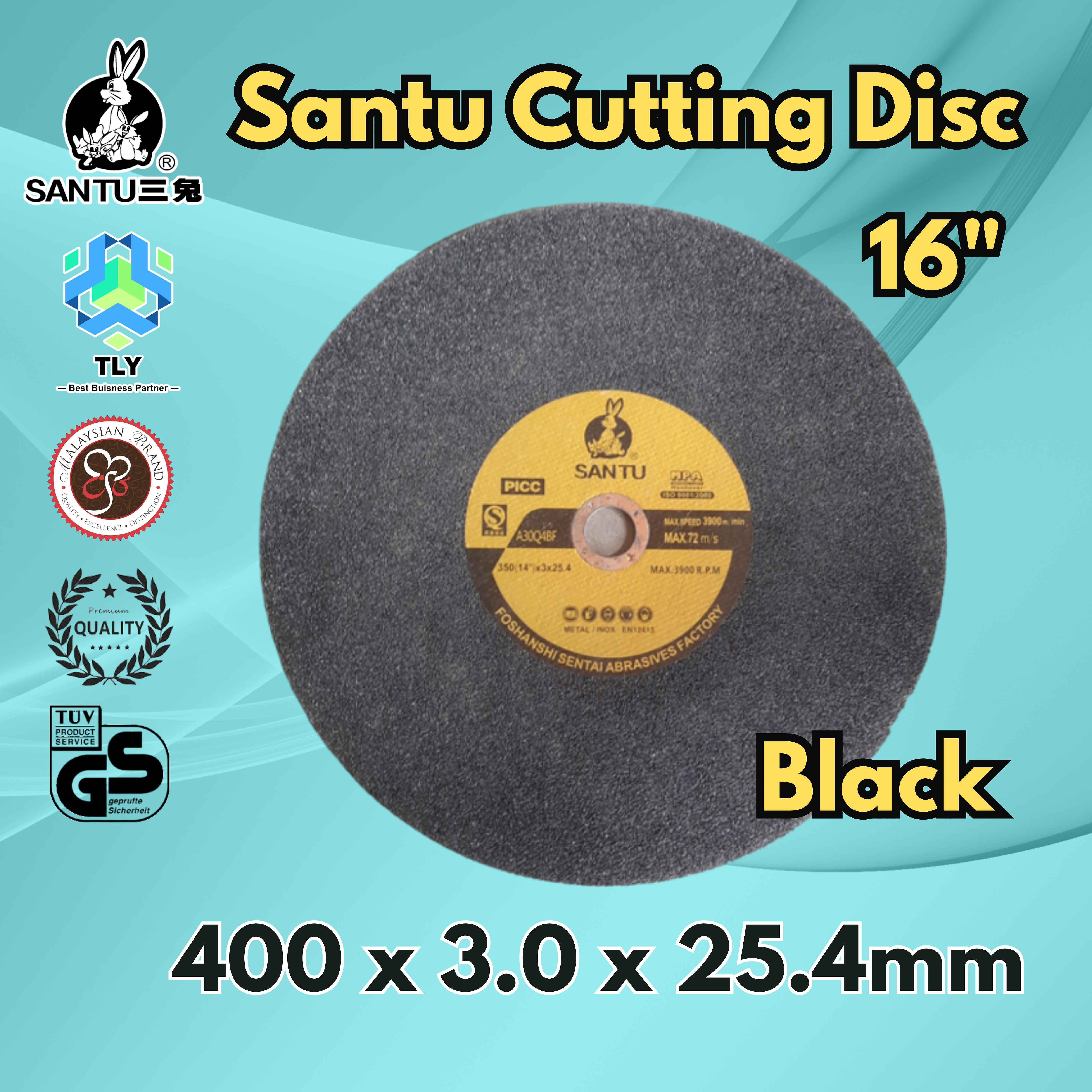 CDA14 Cutting Disc - Santu 400x3.0x25.4 Black