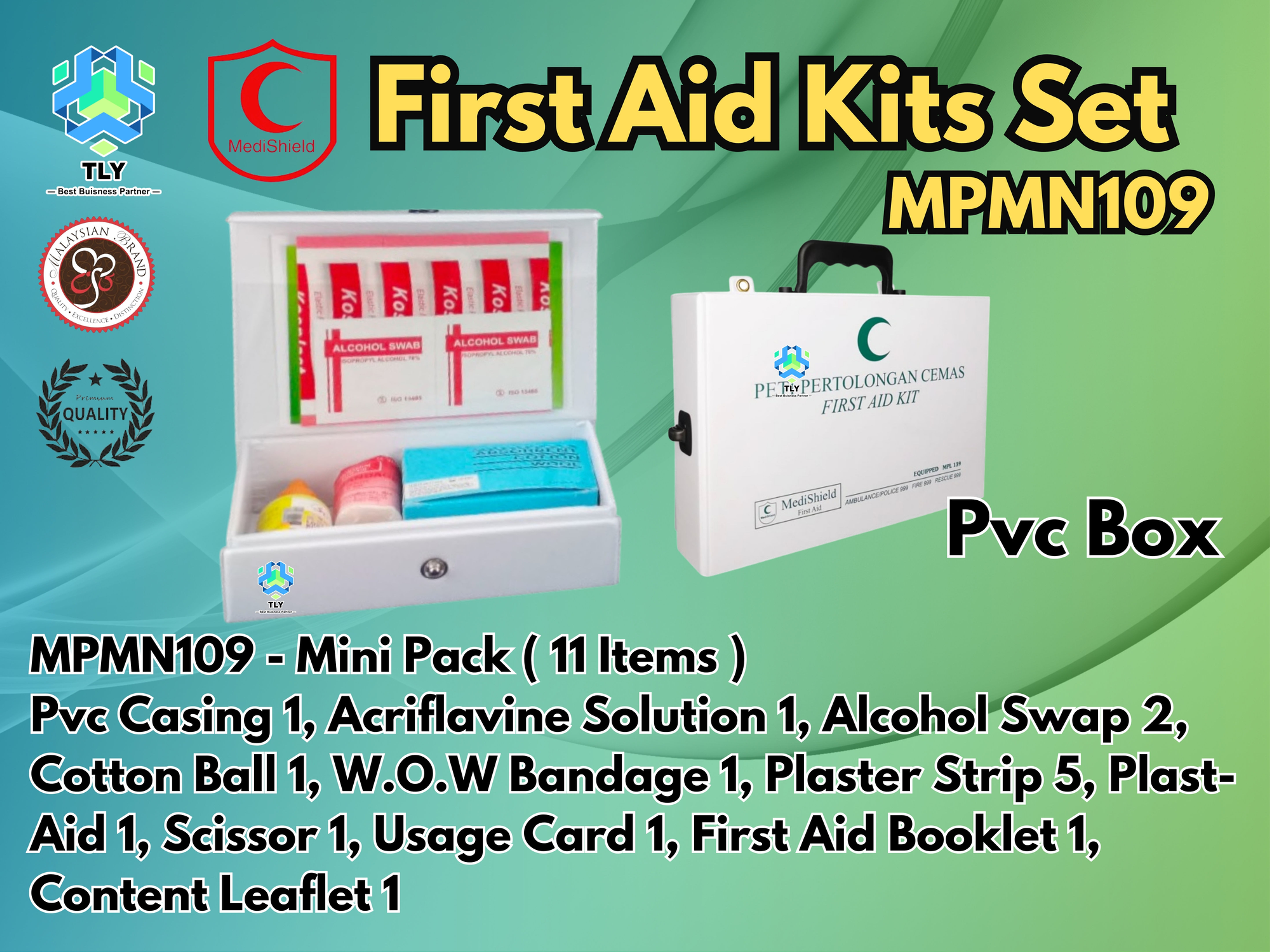 ELA01 Medishield First Aid Kits Pvc Box - Mini Pack MPMN109