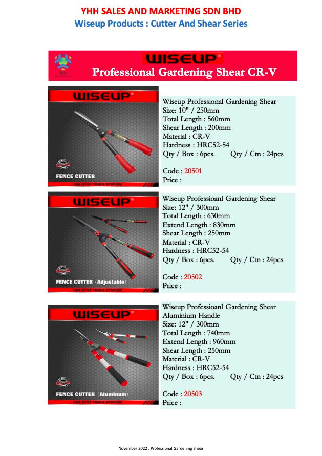 Thumbnail: OCD03 Wiseup 12" Extendable Garden Shear 020503