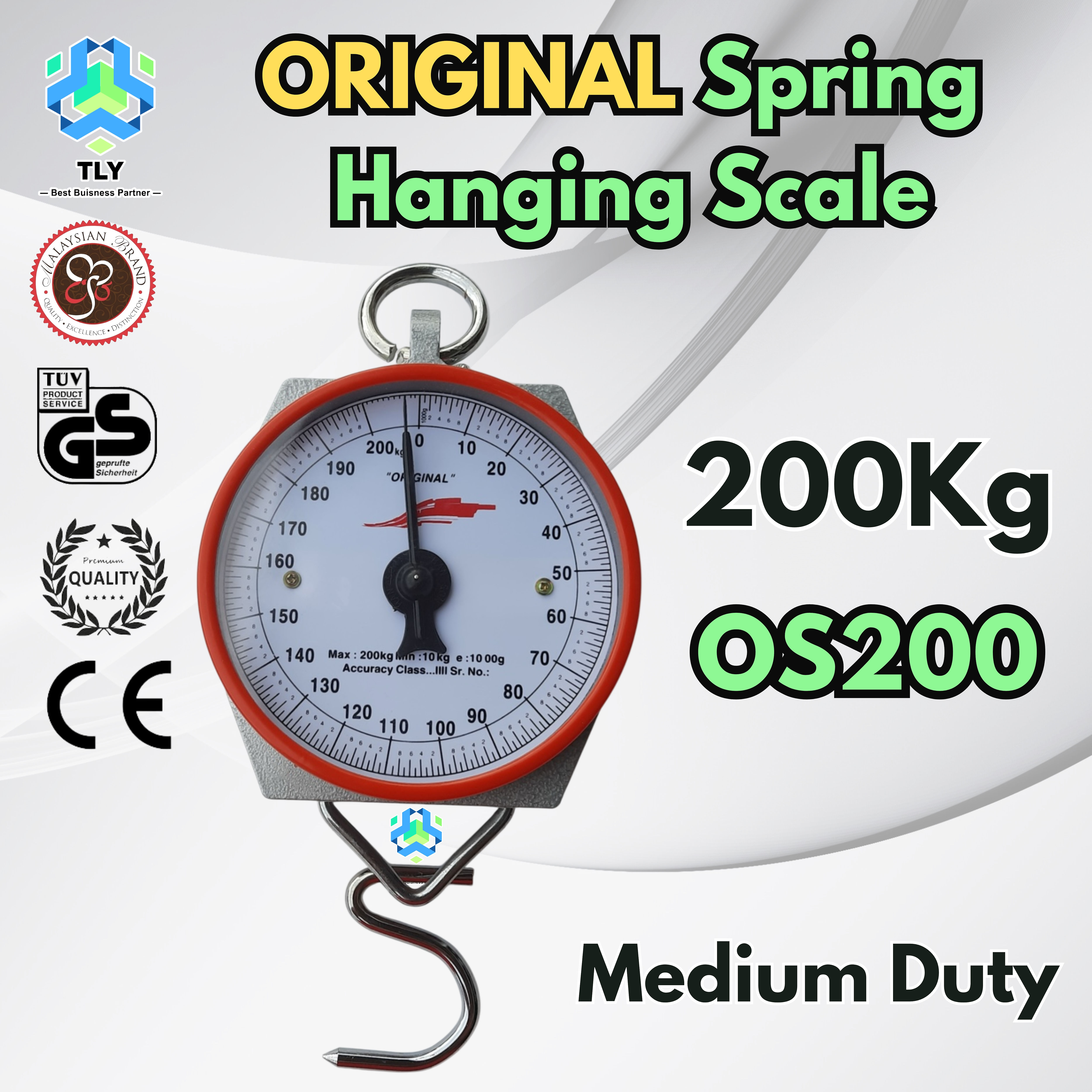 ICB02 ORIGINAL Spring Hanging Scale Medium Duty - 200Kg