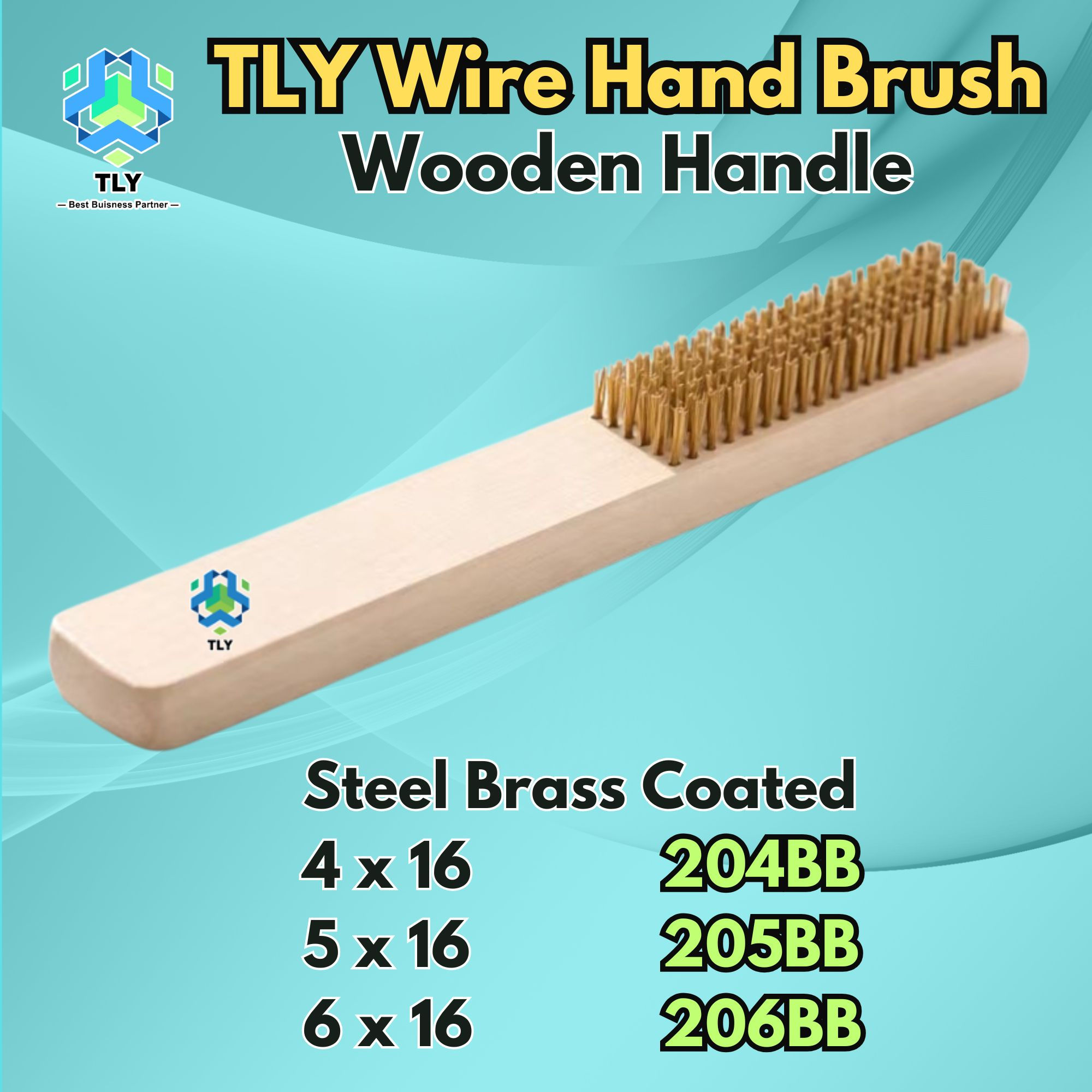 CACF03 #200 Wooden Handle Brass Coated
