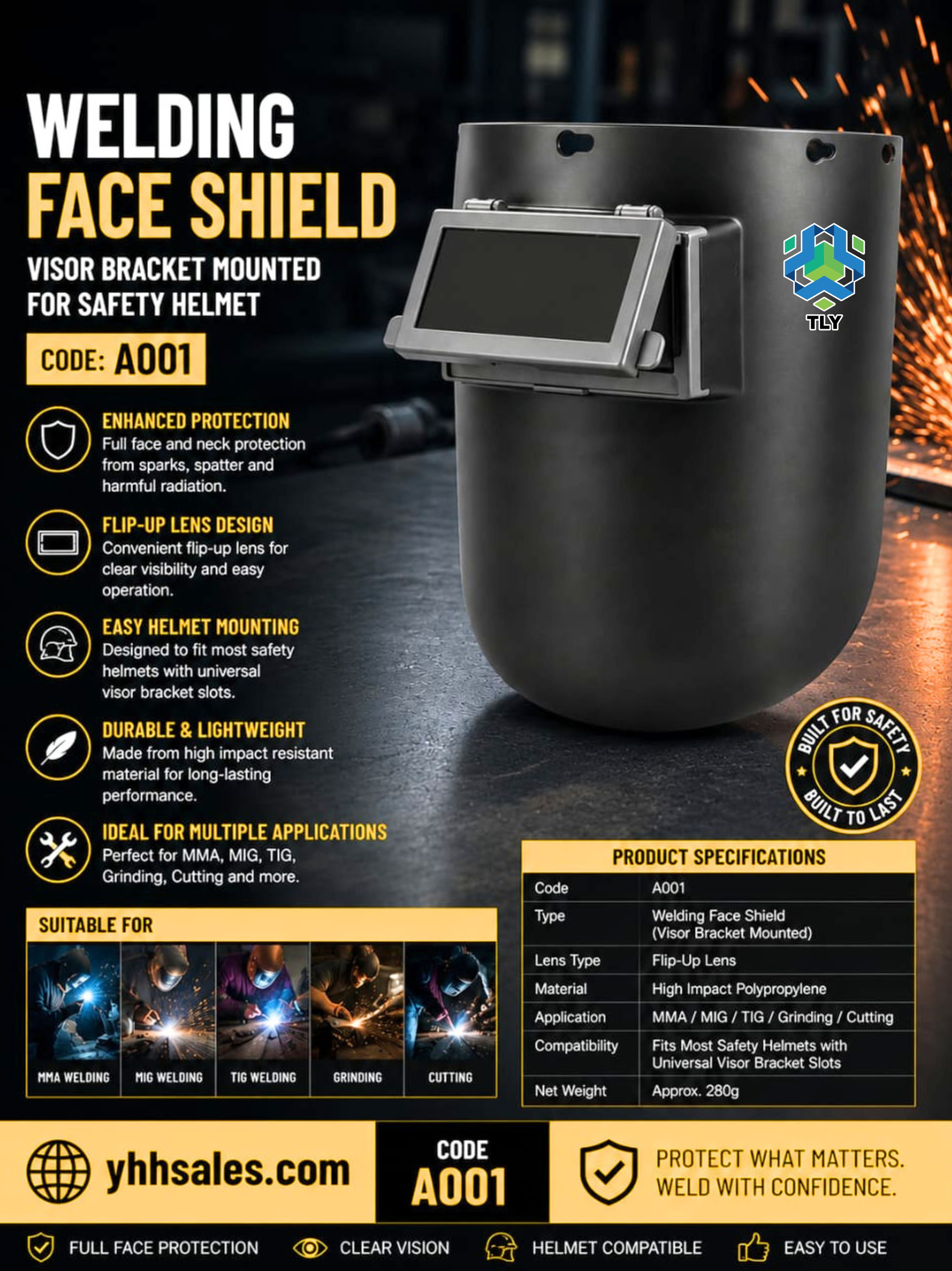 FAA06 - Welding Face Shield - A001 Welding Face Shield