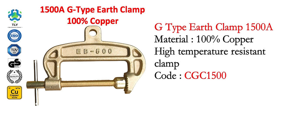 Thumbnail: FDB05 100% Copper G-Type Earth Clamp - 1500Amp