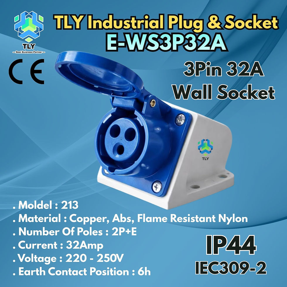 Thumbnail: GAC03 Industrial Plug & Socket IP44 - 3 Pin 32A Wall Socket