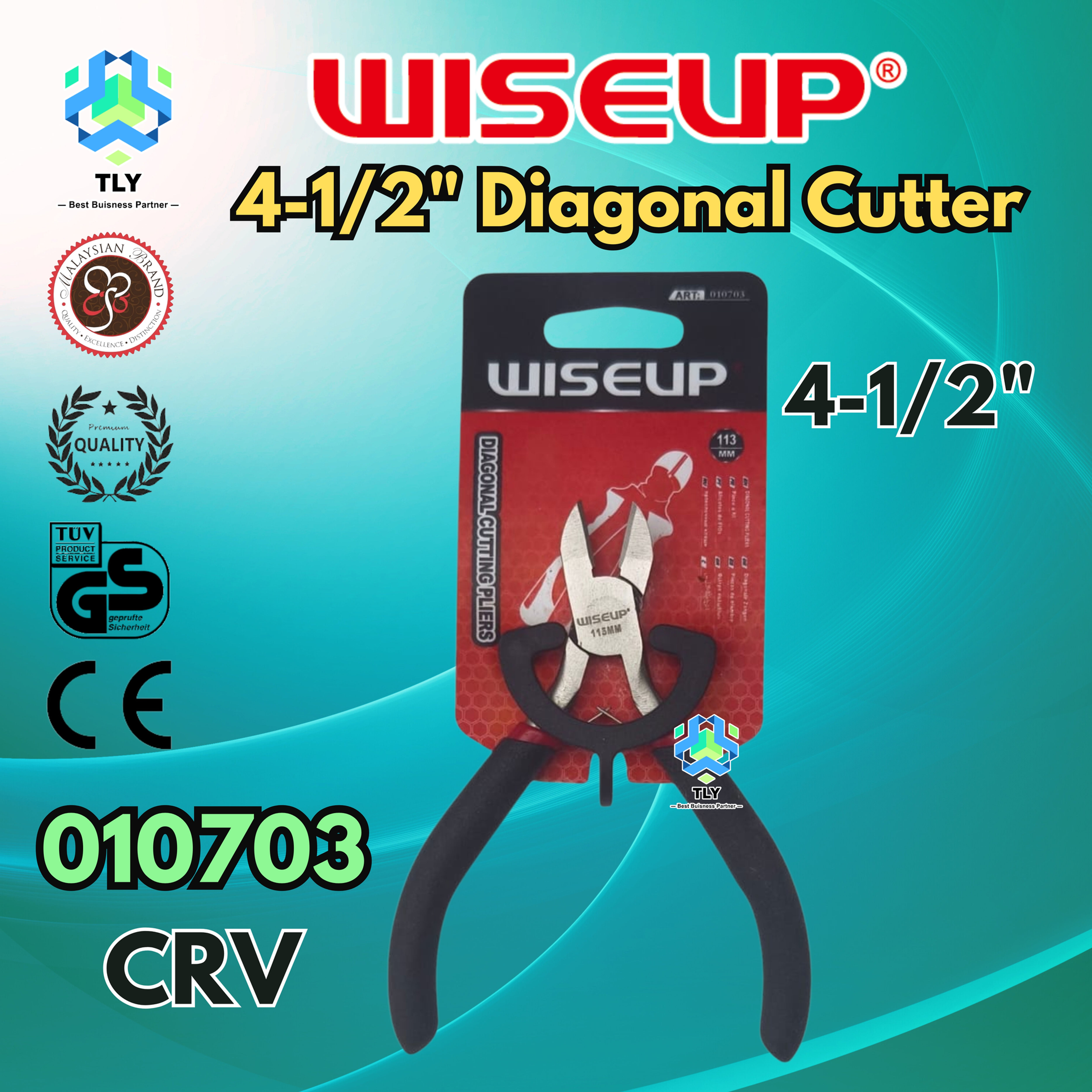 JAD04 Wiseup 4-1/2" Diagonal Cutter 010703